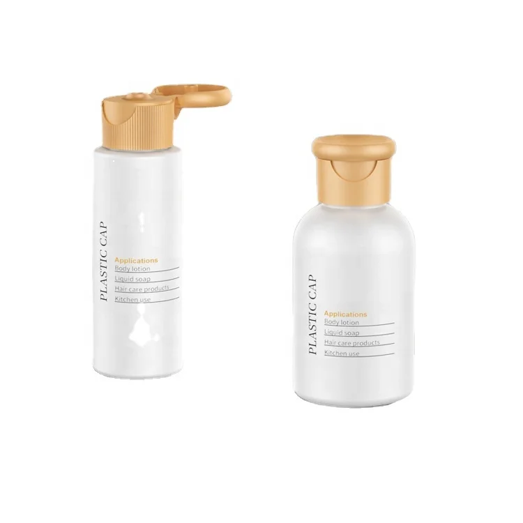 Manufacturer Supply Screw cap plastic lids 24mm cosmetic packaging plastic flip top cap pp ribbed smooth screw bottle cap