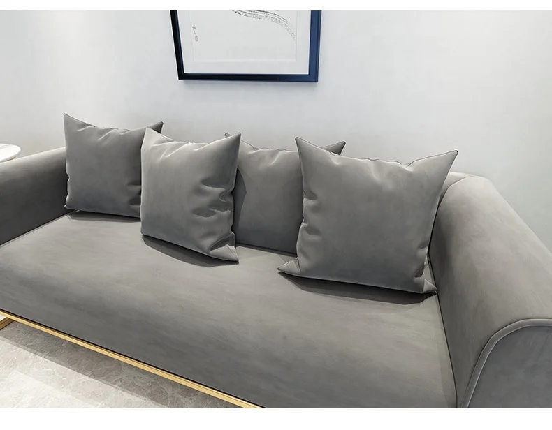 2021 luxury velvet upholstered living room furniture sofa set Nordic modern corner folding sofa bed lounge recliner lazy sofa