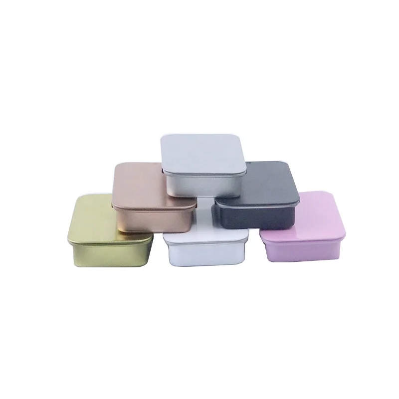 Hot Sale Custom Color Metal Boxes Small  5ml 10ml 15ml Mini Sliding Tin Box OEM  (NIR03)
