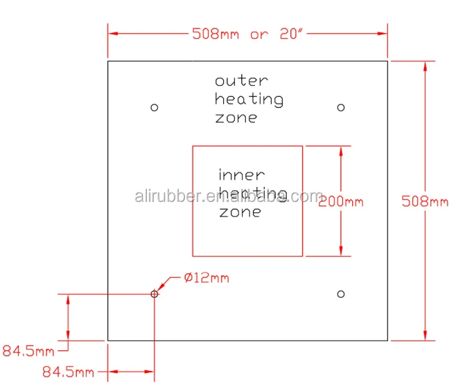 500*1700*1.5mm 230v 1500W Heat Hot Blanket for Wakeboard Press Flexible silicone rubber heater 1000mm lead wire from short