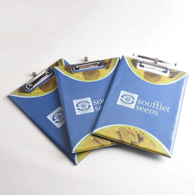 Водонепроницаемая двухсторонняя Складная папка-клипса из ПВХ с карманом и держателем для ручек