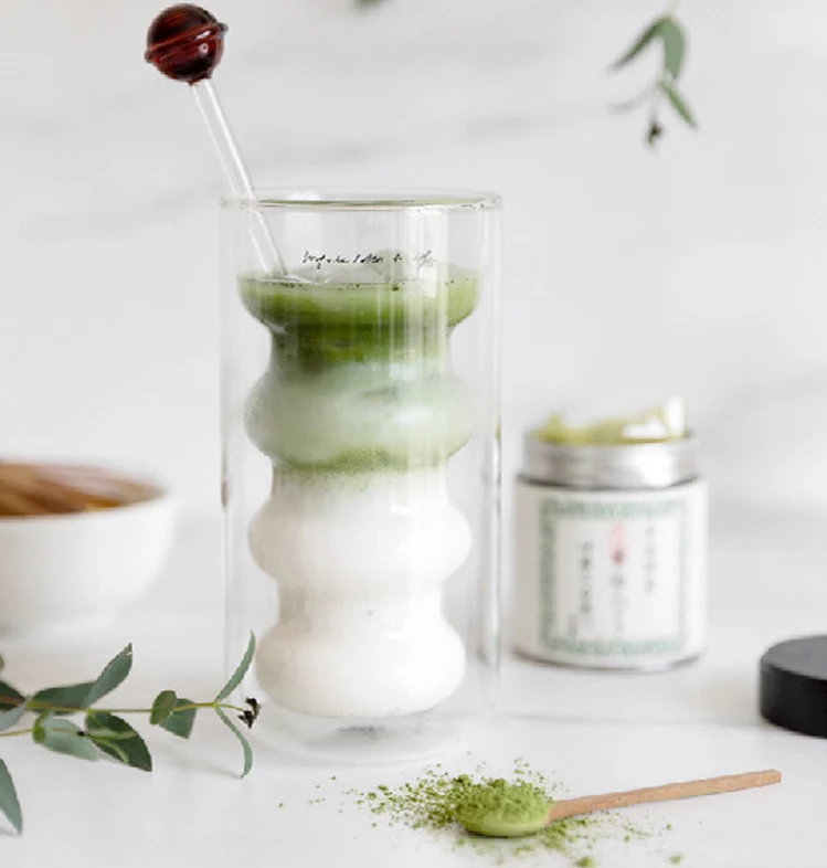 Вакуумная настенная стеклянная чаша маття с носиком