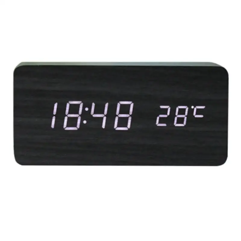 Hot Sales LED Wall Clocks Modern Design Digital Desktop Table Watches Mirror Music Alarm Clock with Dual Alarm Setting