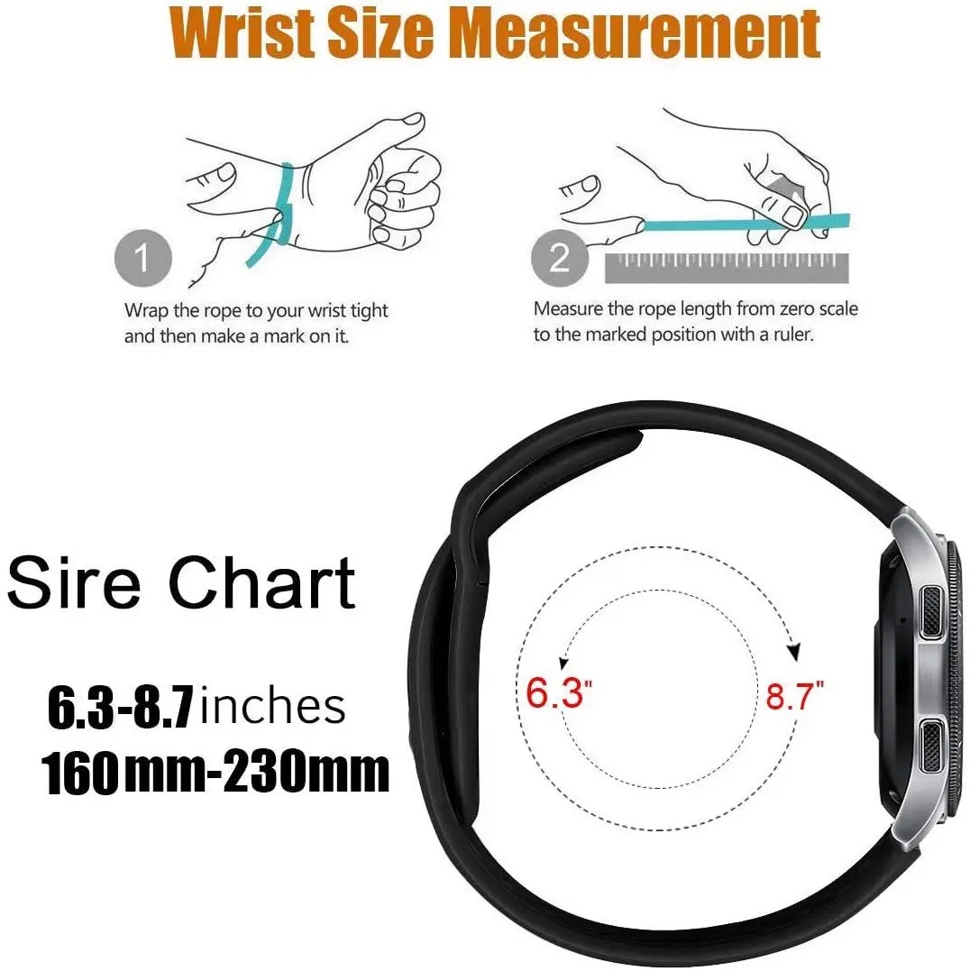 Breathable Silicone Straps for Samsung Galaxy Watch 4 5 6 5Pro 47mm 45mm 44mm 40mm Quick Fit Watch Band for Galaxy watch 6 4
