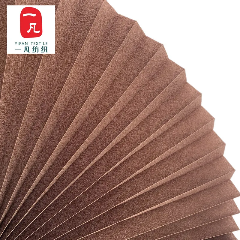 Hot selling Thermostability Polyester cloth coated with starched pleated wrinkles fabric