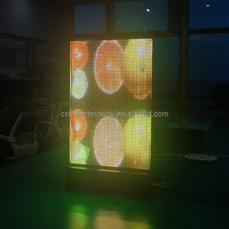 1030*1000mm p5 p10 Electronic Glass Exhibition Hall Smart Glass Video Computer Phone Control Display LED Photoelectric Glass