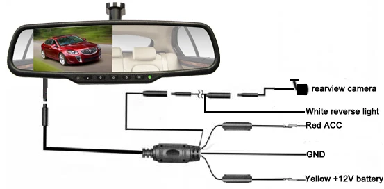 4.5 Inch IPS Screen FHD 1080P Mirror Dash Cam Dual Lens Car Camera DVR Rearview Mirror Monitor H.264