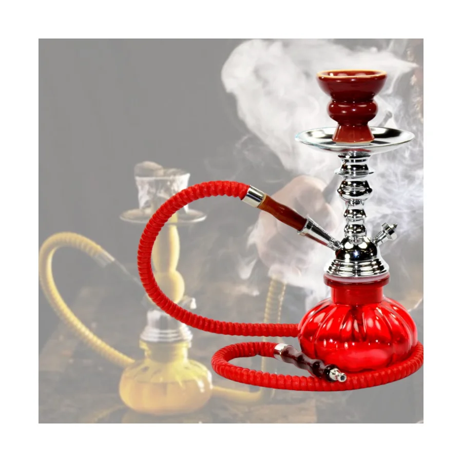 Color Double Tube Cheap Mini Hookah Small Shisha Box Hookah Set Glass Disposable Pumpkin Hookah