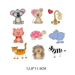 HUAMJ Customized LOGO Kids Cute Cartoon Animal Stickers Plastisol Ink Label Film Screen Print Heat Transfers For T-Shirts