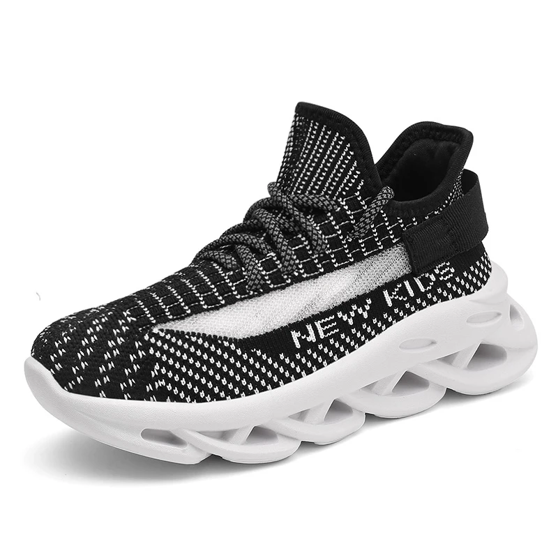 
Flex Runners Kids Casual Shoes Black White Boy Shoes Children Kid Wide Fit Shoes 