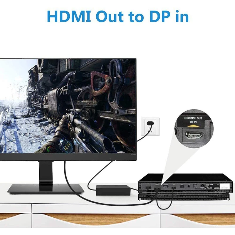 Пассивный кабель 4K HDMI-Displayport переходник DP-HDMI