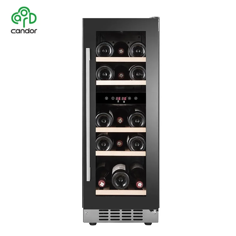 JC-58A2EQ  Candor oem 15 bottles dual zone temp built in type wine cooler wine fridge wine bottle cooler chiller