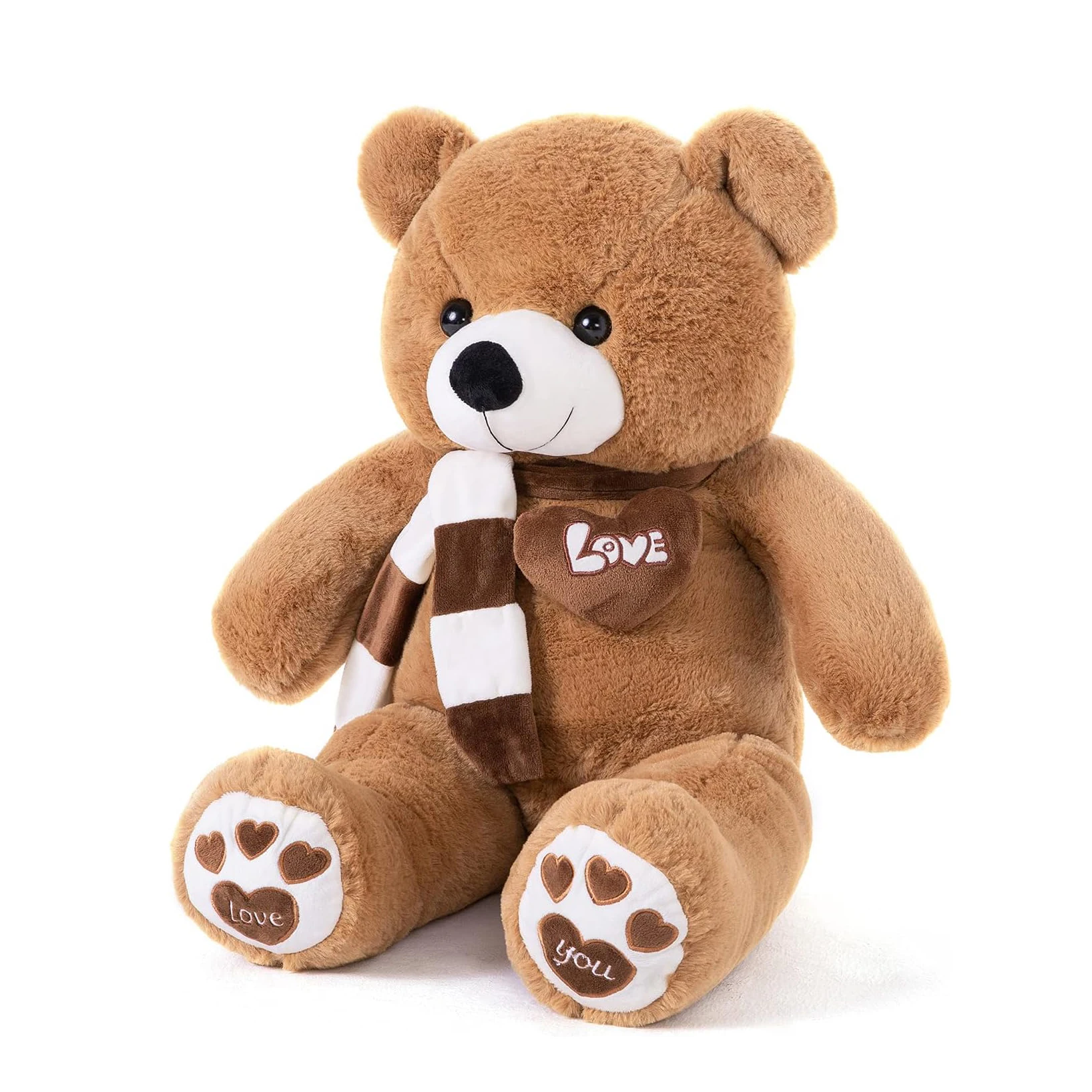 Factory Direct Giant Scarf Teddy Bear Plush Toys Soft Teddy Bear With Love Popular Birthday Valentine Gifts For Lover Friend