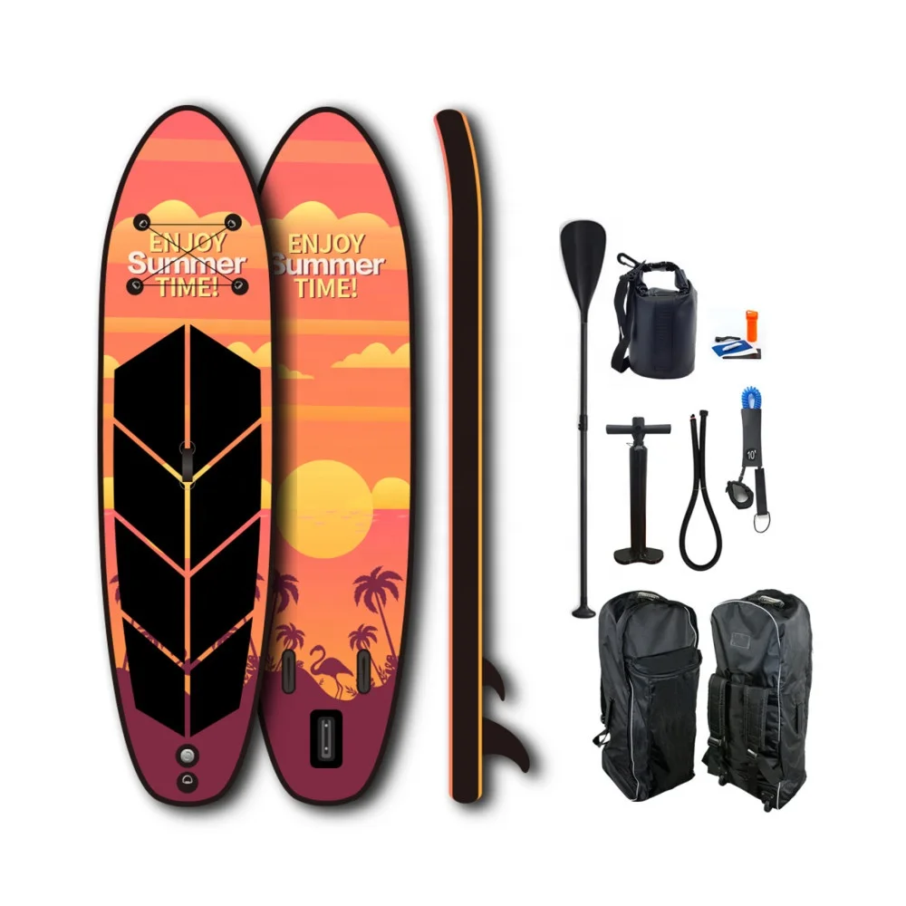 2022 New Design Inflatable Printed Paddle Board Drop Stitch Hawaii Style Paddleboard for sale