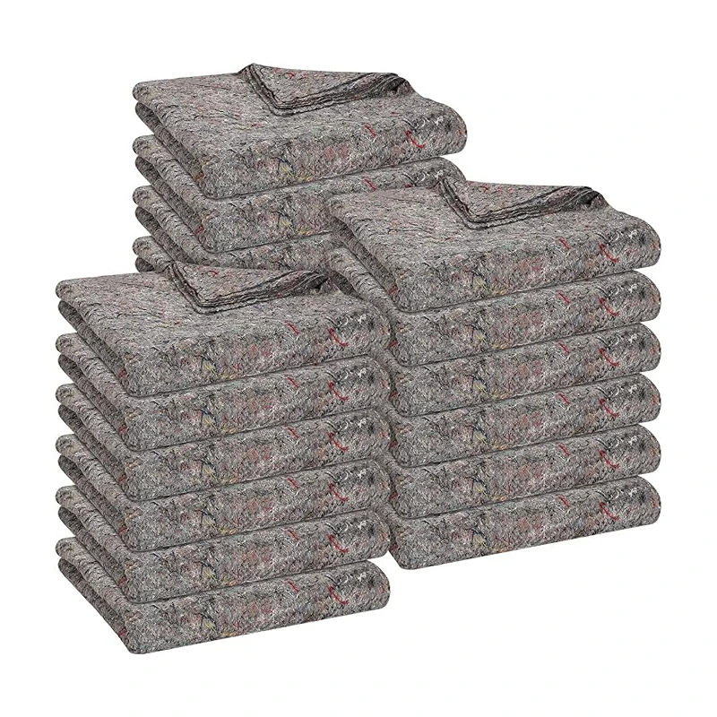 Wholesale Furniture Protect Moving Blanket Accept Customized Logo felt luxury felt pad moving blankets