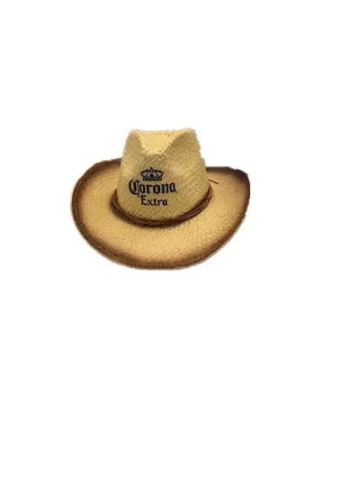 2020 fashion shell beads trimming raffia straw crocheted woven tea cowboy hat