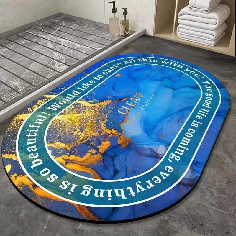 Best sell anti drying anti-slip Bathroom floor diatom mud foot pad diatomite bath mat