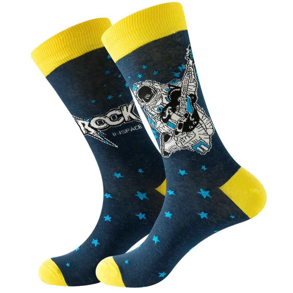 New Product Ideas 2024 Custom logo Design Fashion Pattens 100% Cotton Unisex Funny Dress Socks for Men Women