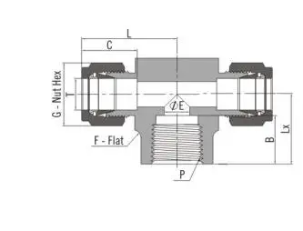 Wenzhou Swagelok Type 1/2 NPT  Female Branch Tee Stainless Steel Pipe Fittings for Metric Tubes for Piping Systems