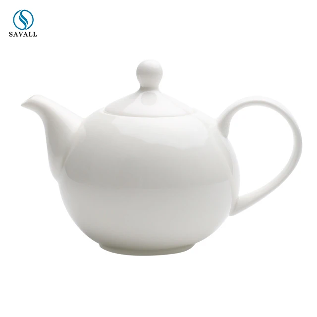 Savall HoReCa White bone China coffee pot Porcelain teapot cold kettle English afternoon tea tableware red teapot flower teapot