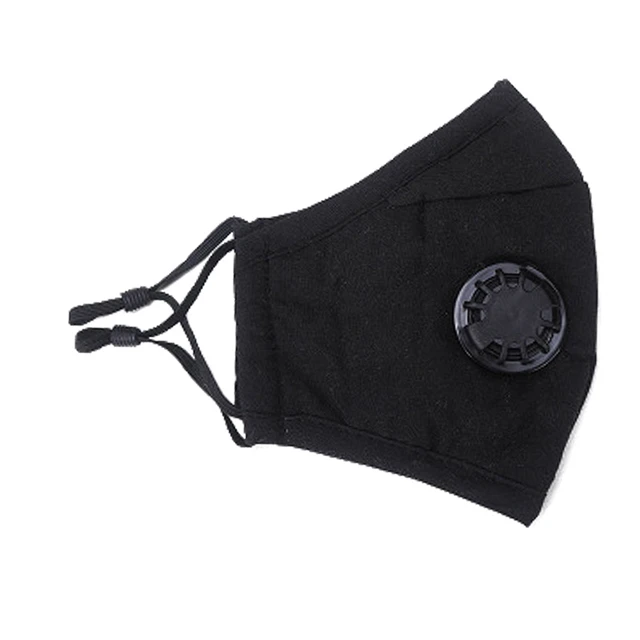 Одноцветная маска для вечеринок Сменный фильтр PM2.5 и теплая хлопковая с клапаном выдоха детей лица размер изображение