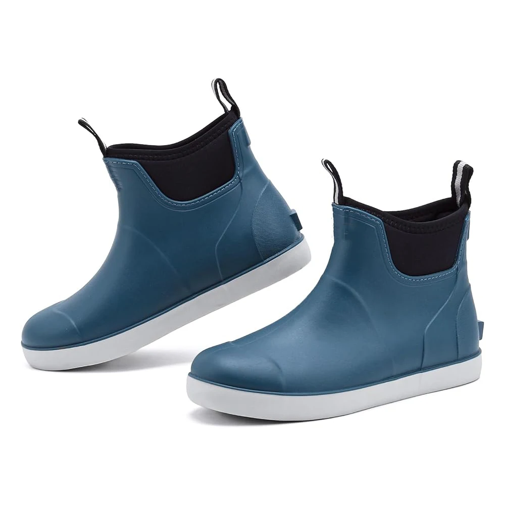Factory customized men and women Rubber Deck Boots Ankle Boots rubber neoprene boot