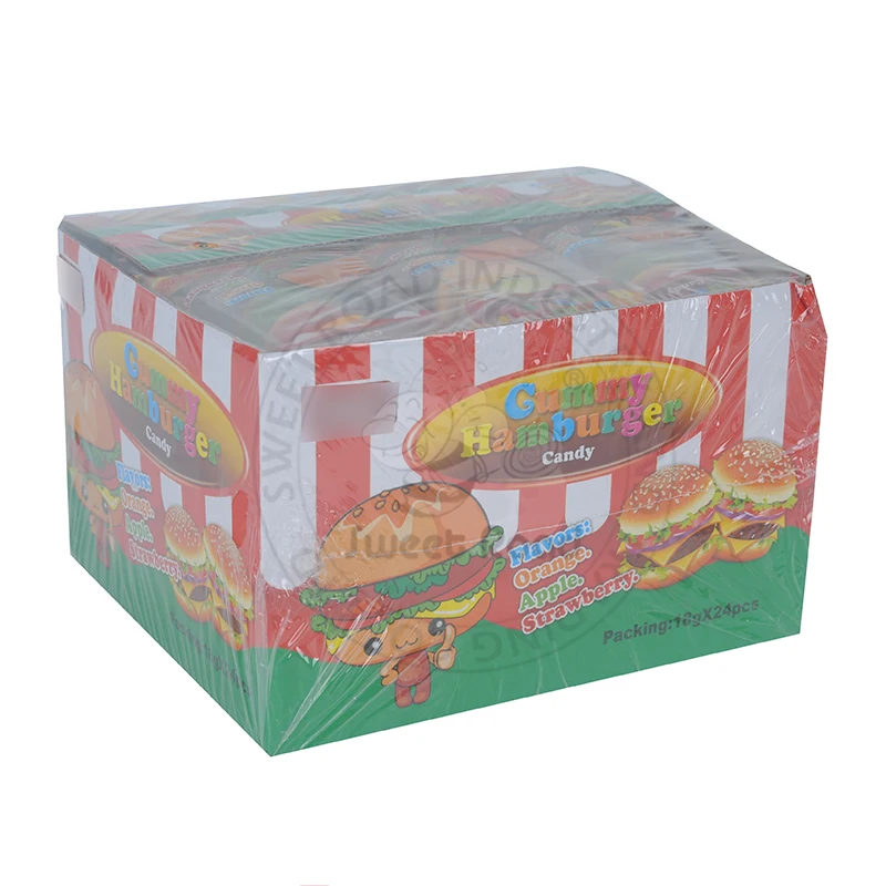 Hamburger Gummy Candy Chewing Gelatin Candy Fast Food Confectionery