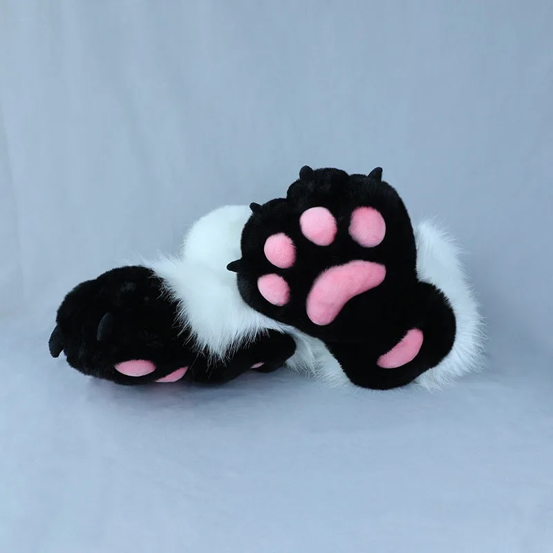 Plush Beasts Claw Slippers Boots Fursuit paw Mascot Costume Furry Cosplay Suit Comic-Con cosplay Accessories