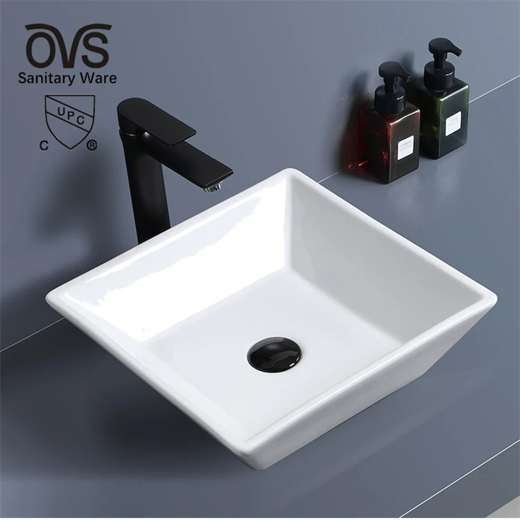 OVS CUPC North America Great Quality Cheap Classic White Ceramic Porcelain Bathroom Basin Sink for Bathrooms