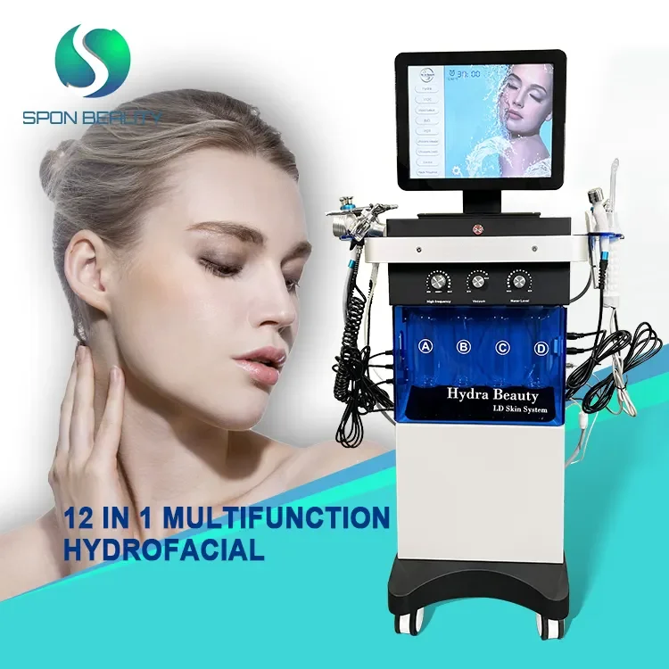 12 in 1 oxygen hydro water facials hydra peel facial skin care dermabrasion hydrodermabrasion facial machine1