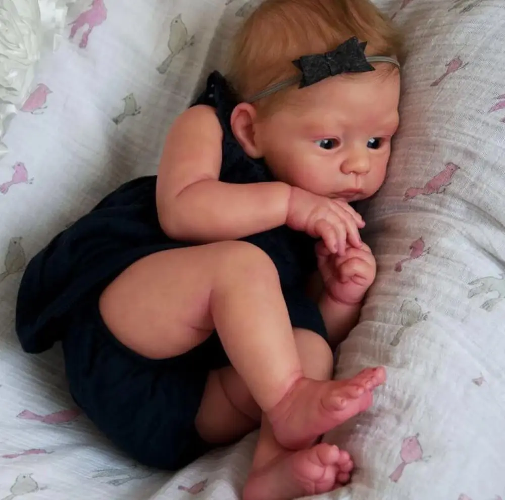 18inch Lovely Reborn Baby Dolls Whole Body Silicone 45 Cm Lifelike Simulation Girl Reborn Doll Toys