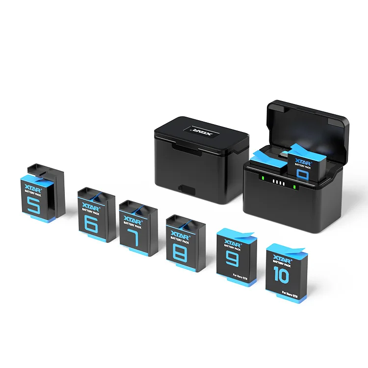 XTAR GP2 meet indoor outdoor Charging GoPro Hero 5 6 7 8 9 10 battery charger for action camera