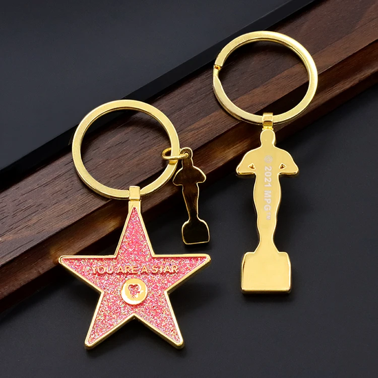 Manufacturer Soft Enamel Giraffe Logo School Library Custom Metal Cute Keychain With Qr Code Print On