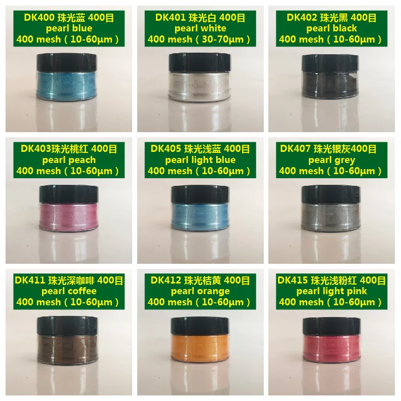 54 Colors Mica Powder Pigment For Epoxy Resin DIY 10G/Jar Pearlescent Pigment For Nail Art Craft products Painting  Slime Ink