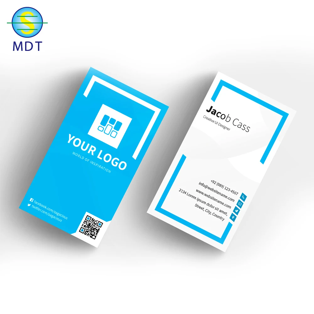 Индивидуальный дизайн визитной карточки с 4 цветная печать