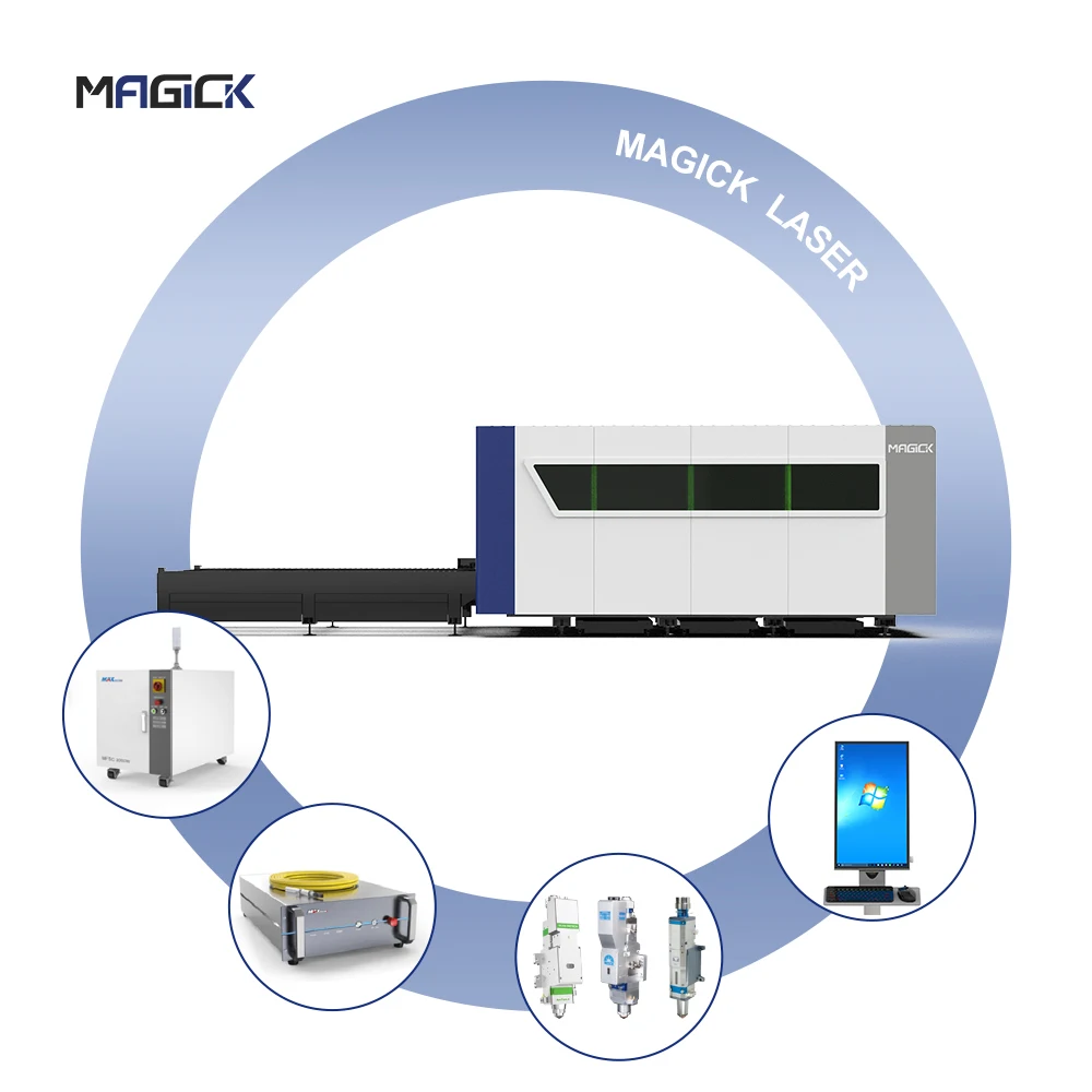 7% DISCOUNT PROMOTION 3015 4020 enclosed double platform fiber precious metal laser cutting machine 6000w 4kw 12kw