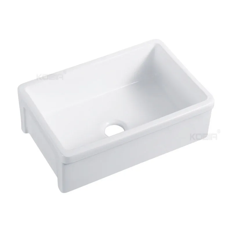 American cUPC Standard Fire Clay Gourmet Sink Reversible 1.0 Bowl White Butler Belfast Kitchen Sink
