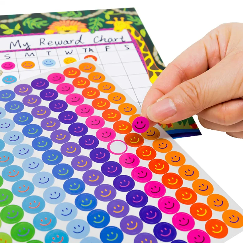 custom small mini round funny colour changing potty training sticker for children ,toilet