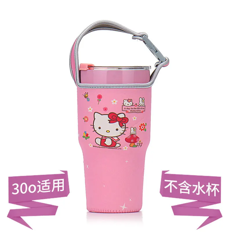 Hello KT 2024 modern fancy insulated hot water bottle cover cartoon carrier water bottle sleeve cover