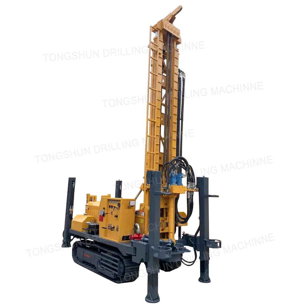 Machine for 200m Drilling Water Well Drilling Rig Drill Pipe with Twin Cylinder  Air Cooled Engine