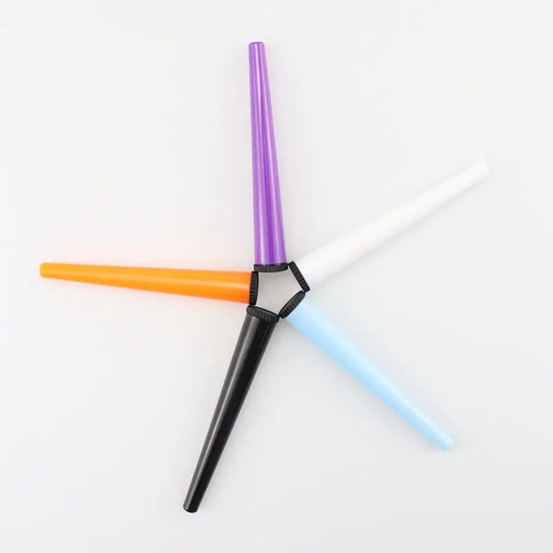 Wholesale Embossed round Cone Squeeze Lid Tube Thick Plastic Childproof Cylinder Pre-Roll Tubes for Plastic Packaging