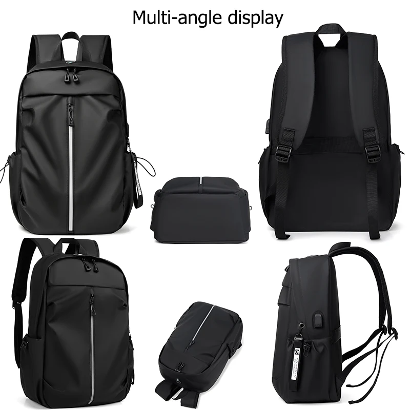 New waterproof backpack bags backwoods laptop bags anti theft for men backpacks with usb charging port smart black laptop bag