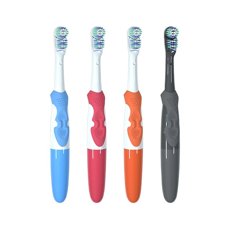 Электронная зубная щетка портативная вращающаяся электрическая для взрослых с питанием от батареи