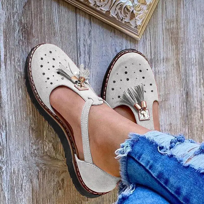 Wholesale Fashion 2024 Summer Casual Casual Flat Platform Heel Tassel Buckle Strap Shoes Sandals Women slippers