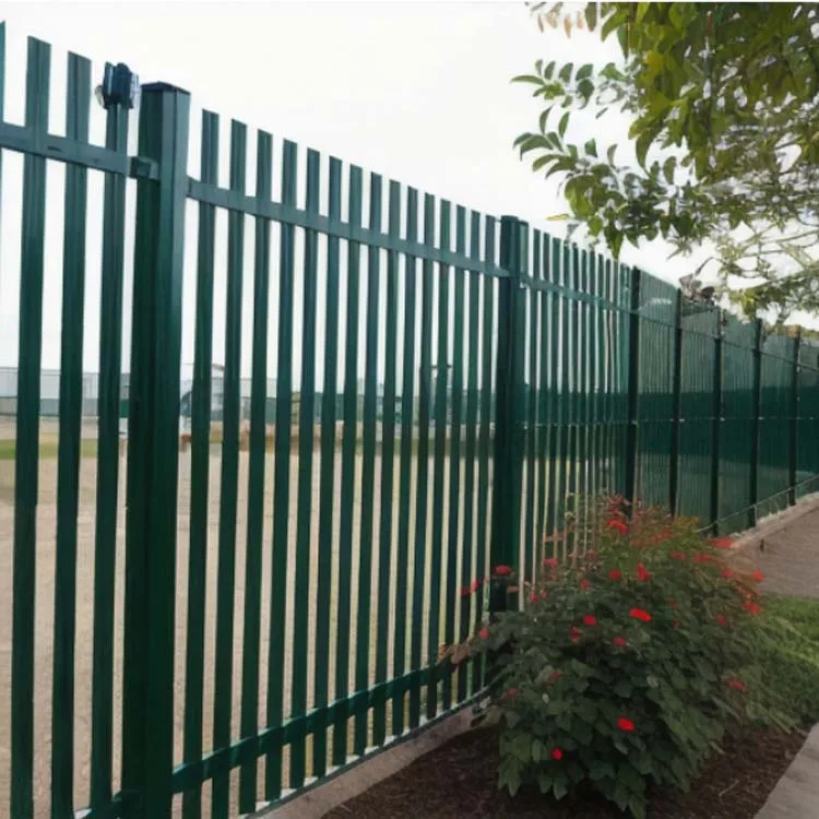 cheap low price powder coated 2.0m high steel palisade fencing ce approved palisade metal fence