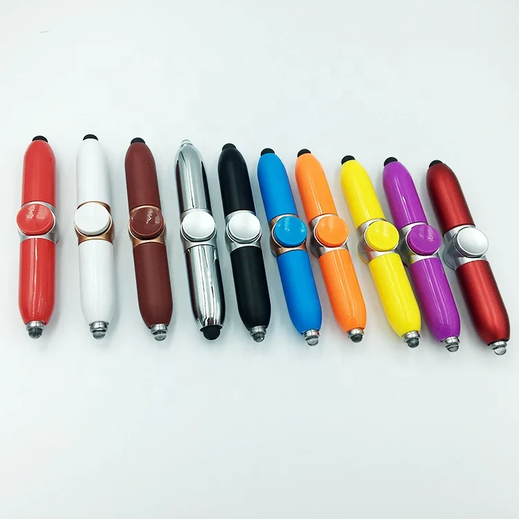 Необычный 3 в 1 новый фирменный Спиннер, фиджет-ручка с логотипом и подсветкой для спиннинга