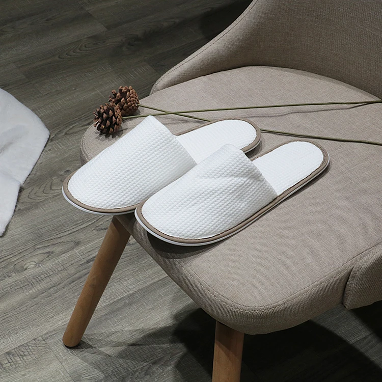 UG Wholesale Custom Hotel Supplies Waffle Non-slip Bathroom Disposable Slippers Home Aviation Slippers