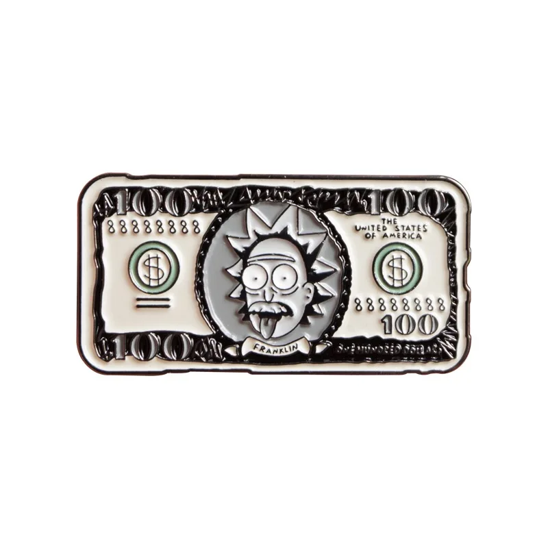 Customized Rick and Modi Cartoon Soft  Emblem Pins Metal Accessories Creative Funny Gift