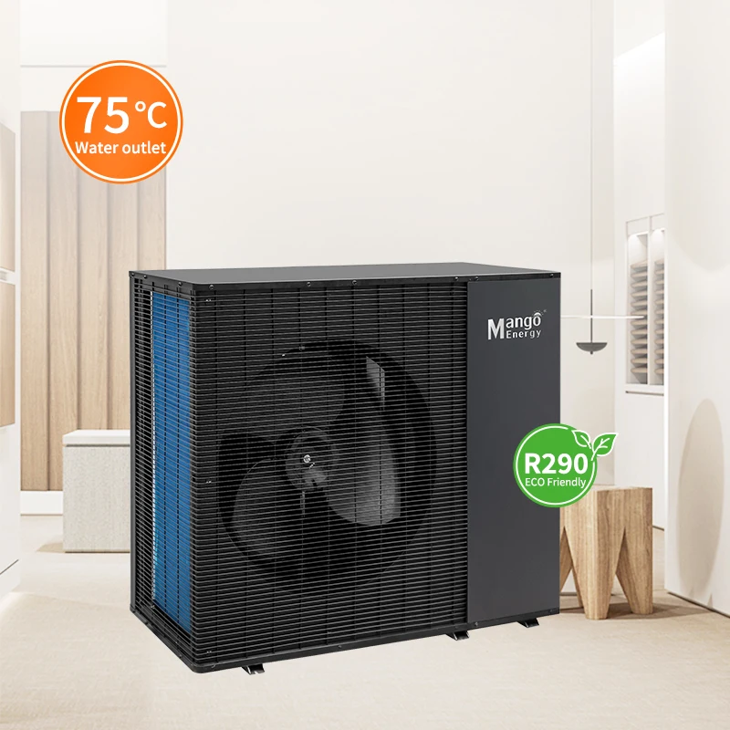 Одиночный вентилятор 12 кВт R290 DC инвертор тепловой насос горячей воды Dc воздушный водяной a +++