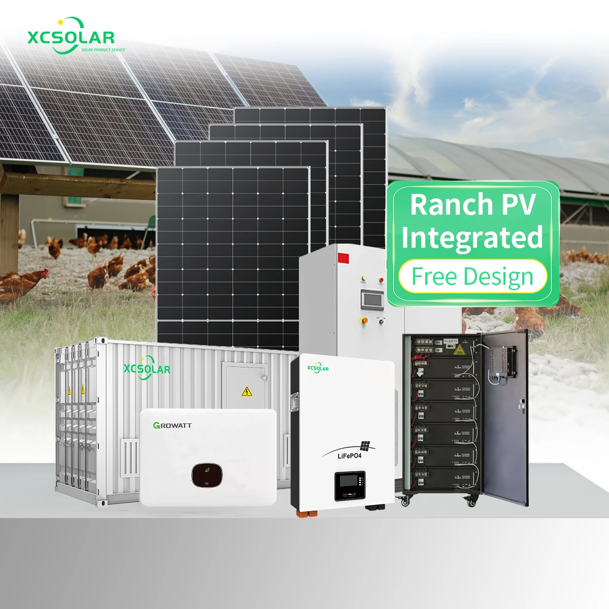 All In One Pc Solar Panels,lithium Battery,solar Inverter Industrial And Commercial Energy Storage System For Farm School